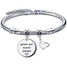 LUODAN Regalo Natale Amicizia Bracciale,Regali Natale Amica Idee Amica Sorelle Bracciale Ispiratore Donna Ragazza per La