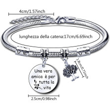 LUODAN Regalo Natale Amicizia Bracciale,Regali Natale Amica Idee Amica Sorelle Bracciale Ispiratore Donna Ragazza per La