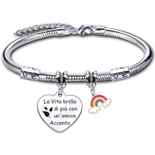 LUODAN Regalo Natale Amicizia Bracciale,Regali Natale Amica Idee Amica Sorelle Bracciale Ispiratore Donna Ragazza per La