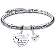 LUODAN Regalo Natale Amicizia Bracciale,Regali Natale Amica Idee Amica Sorelle Bracciale Ispiratore Donna Ragazza per La