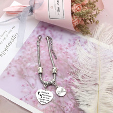 LUODAN Regalo Natale Amicizia Bracciale,Regali Natale Amica Idee Amica Sorelle Bracciale Ispiratore Donna Ragazza per La