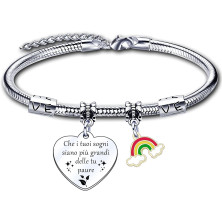 LUODAN Regalo Natale Amicizia Bracciale,Regali Natale Amica Idee Amica Sorelle Bracciale Ispiratore Donna Ragazza per La