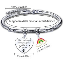 LUODAN Regalo Natale Amicizia Bracciale,Regali Natale Amica Idee Amica Sorelle Bracciale Ispiratore Donna Ragazza per La