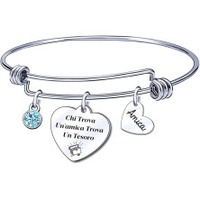 LUODAN Regalo Natale Amicizia Bracciale,Regali Natale Amica Idee Amica Sorelle Bracciale Ispiratore Donna Ragazza per La