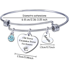 LUODAN Regalo Natale Amicizia Bracciale,Regali Natale Amica Idee Amica Sorelle Bracciale Ispiratore Donna Ragazza per La