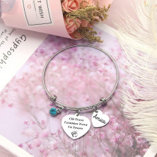 LUODAN Regalo Natale Amicizia Bracciale,Regali Natale Amica Idee Amica Sorelle Bracciale Ispiratore Donna Ragazza per La