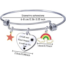 LUODAN Regalo Natale Amicizia Bracciale,Regali Natale Amica Idee Amica Sorelle Bracciale Ispiratore Donna Ragazza per La