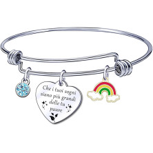 LUODAN Regalo Natale Amicizia Bracciale,Regali Natale Amica Idee Amica Sorelle Bracciale Ispiratore Donna Ragazza per La