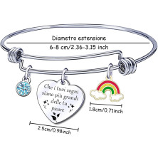 LUODAN Regalo Natale Amicizia Bracciale,Regali Natale Amica Idee Amica Sorelle Bracciale Ispiratore Donna Ragazza per La