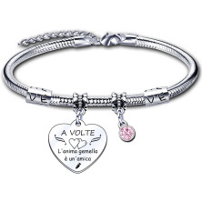 LUODAN Regalo Natale Amicizia Bracciale,Regali Natale Amica Idee Amica Sorelle Bracciale Ispiratore Donna Ragazza per La