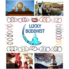 LUCKY BUDDHIST – Portafortuna Braccialetto + Regalo Buddista! Tibetano Amicizia Color Corda Bracciale. Per uomo donna