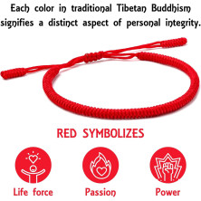 LUCKY BUDDHIST – Portafortuna Braccialetto + Regalo Buddista! Tibetano Amicizia Color Corda Bracciale. Per uomo donna