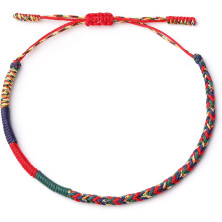 LUCKY BUDDHIST – Portafortuna Braccialetto + Regalo Buddista! Tibetano Amicizia Color Corda Bracciale. Per uomo donna