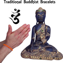 LUCKY BUDDHIST – Portafortuna Braccialetto + Regalo Buddista! Tibetano Amicizia Color Corda Bracciale. Per uomo donna