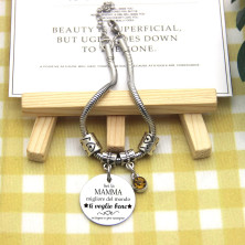 FGHJK Regali Natale Mamma Festa della Mamma Regalo Mamma Bracciale Mamma Braccialetto Braccial Donna Regalo Festa della Mamma