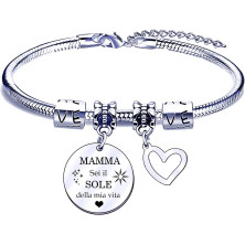 FGHJK Regali Natale Mamma Festa della Mamma Regalo Mamma Bracciale Mamma Braccialetto Braccial Donna Regalo Festa della Mamma