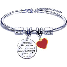 FGHJK Regali Natale Mamma Festa della Mamma Regalo Mamma Bracciale Mamma Braccialetto Braccial Donna Regalo Festa della Mamma