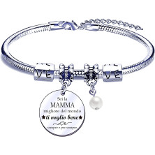 FGHJK Regali Natale Mamma Festa della Mamma Regalo Mamma Bracciale Mamma Braccialetto Braccial Donna Regalo Festa della Mamma