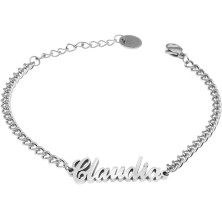 Colours & Beauty Bracciale Donna con Nome | Bracciali Donna | Bracciale Rigido Donna |Bracciale Donna Acciaio | Braccialetti