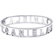 Stellazeta Bracciale Donna con Nome in Acciaio Inossidabile Anallergico Ideale per Regalo Braccialetto Donna con luminosi