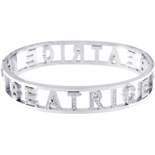 Stellazeta Bracciale Donna con Nome in Acciaio Inossidabile Anallergico Ideale per Regalo Braccialetto Donna con luminosi