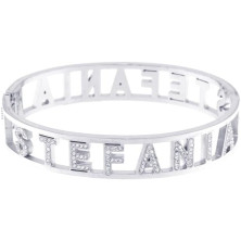 Stellazeta Bracciale Donna con Nome in Acciaio Inossidabile Anallergico Ideale per Regalo Braccialetto Donna con luminosi