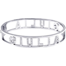 Stellazeta Bracciale Donna con Nome in Acciaio Inossidabile Anallergico Ideale per Regalo Braccialetto Donna con luminosi