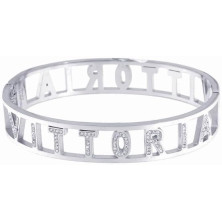 Stellazeta Bracciale Donna con Nome in Acciaio Inossidabile Anallergico Ideale per Regalo Braccialetto Donna con luminosi