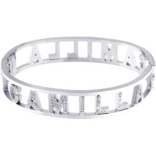 Stellazeta Bracciale Donna con Nome in Acciaio Inossidabile Anallergico Ideale per Regalo Braccialetto Donna con luminosi