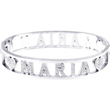 Stellazeta Bracciale Donna con Nome in Acciaio Inossidabile Anallergico Ideale per Regalo Braccialetto Donna con luminosi