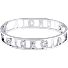 Stellazeta Bracciale Donna con Nome in Acciaio Inossidabile Anallergico Ideale per Regalo Braccialetto Donna con luminosi