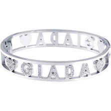 Stellazeta Bracciale Donna con Nome in Acciaio Inossidabile Anallergico Ideale per Regalo Braccialetto Donna con luminosi