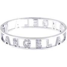 Stellazeta Bracciale Donna con Nome in Acciaio Inossidabile Anallergico Ideale per Regalo Braccialetto Donna con luminosi