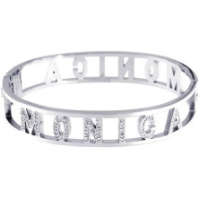 Stellazeta Bracciale Donna con Nome in Acciaio Inossidabile Anallergico Ideale per Regalo Braccialetto Donna con luminosi