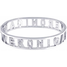 Stellazeta Bracciale Donna con Nome in Acciaio Inossidabile Anallergico Ideale per Regalo Braccialetto Donna con luminosi