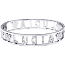 Stellazeta Bracciale Donna con Nome in Acciaio Inossidabile Anallergico Ideale per Regalo Braccialetto Donna con luminosi