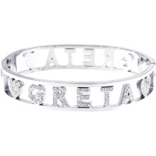 Stellazeta Bracciale Donna con Nome in Acciaio Inossidabile Anallergico Ideale per Regalo Braccialetto Donna con luminosi