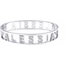 Stellazeta Bracciale Donna con Nome in Acciaio Inossidabile Anallergico Ideale per Regalo Braccialetto Donna con luminosi