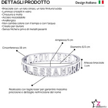 Stellazeta Bracciale Donna con Nome in Acciaio Inossidabile Anallergico Ideale per Regalo Braccialetto Donna con luminosi