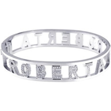 Stellazeta Bracciale Donna con Nome in Acciaio Inossidabile Anallergico Ideale per Regalo Braccialetto Donna con luminosi