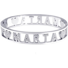 Stellazeta Bracciale Donna con Nome in Acciaio Inossidabile Anallergico Ideale per Regalo Braccialetto Donna con luminosi