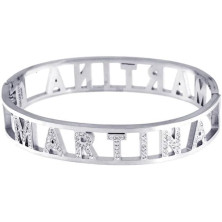 Stellazeta Bracciale Donna con Nome in Acciaio Inossidabile Anallergico Ideale per Regalo Braccialetto Donna con luminosi