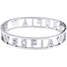 Stellazeta Bracciale Donna con Nome in Acciaio Inossidabile Anallergico Ideale per Regalo Braccialetto Donna con luminosi