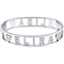 Stellazeta Bracciale Donna con Nome in Acciaio Inossidabile Anallergico Ideale per Regalo Braccialetto Donna con luminosi