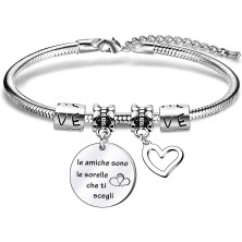 GUOYU migliore amica bracciale compleanno idee regalo portachiavi cuore amicizia donna laurea speciale sorella teenager (1)