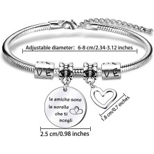 GUOYU migliore amica bracciale compleanno idee regalo portachiavi cuore amicizia donna laurea speciale sorella teenager (1)