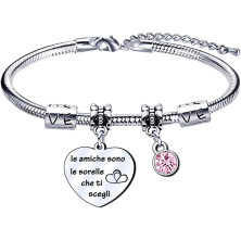 GUOYU migliore amica bracciale compleanno idee regalo portachiavi cuore amicizia donna laurea speciale sorella teenager (1)