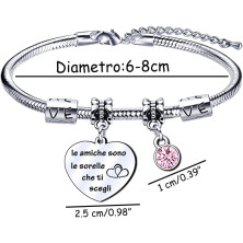 GUOYU migliore amica bracciale compleanno idee regalo portachiavi cuore amicizia donna laurea speciale sorella teenager (1)