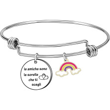 GUOYU migliore amica bracciale compleanno idee regalo portachiavi cuore amicizia donna laurea speciale sorella teenager (1)