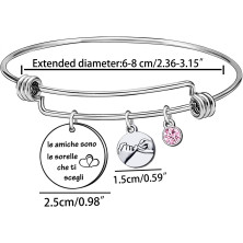 GUOYU migliore amica bracciale compleanno idee regalo portachiavi cuore amicizia donna laurea speciale sorella teenager (1)